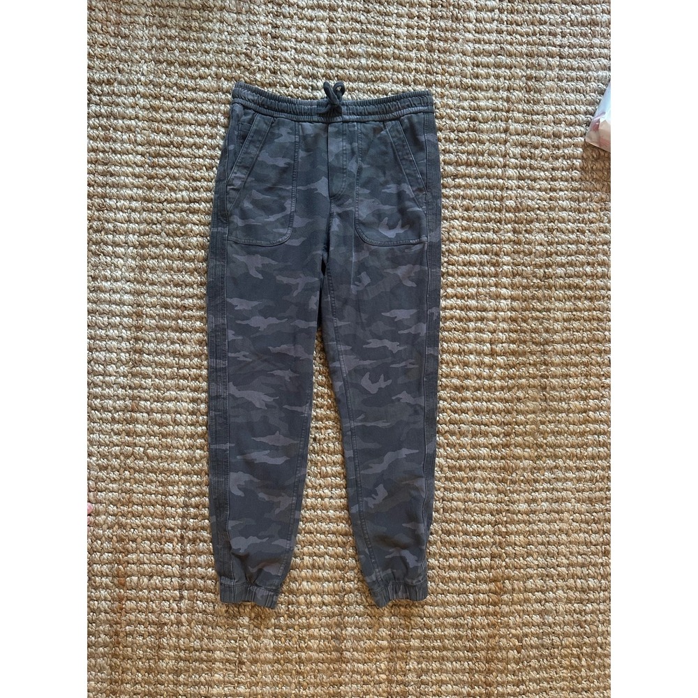 Athleta Camo Jogger Pants Women's Size 4 Gray Pocket Cotton Spandex Casual
